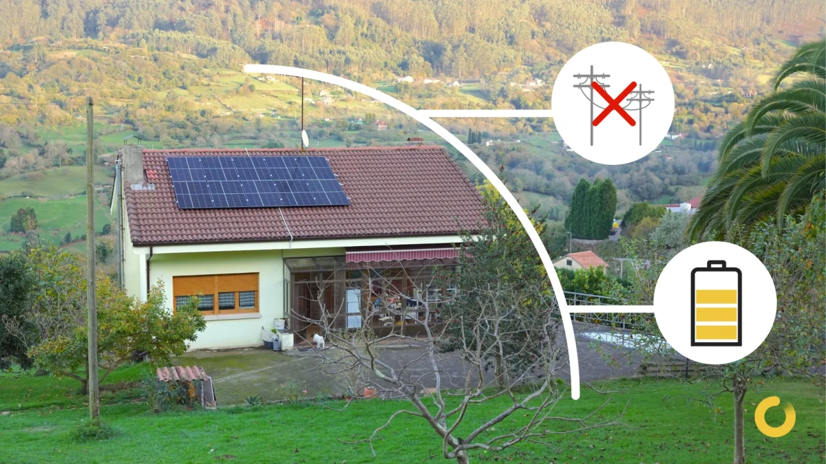 Esquema de una instalación fotovoltaica aislada