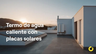 Termo agua caliente con placas solares